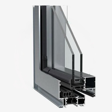 Corte técnico do perfil SAPA P70 OC+ em Alumínio